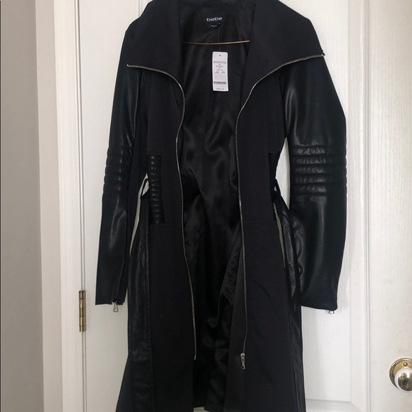 BEBE Bond moto detail trench coat - Picture 3 of 4